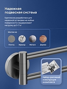 Полотенцедержатель STWORKI Киркенес S45360GB поворотный цвет Вороненая сталь-3