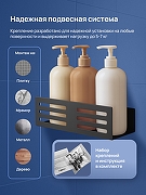 Металлическая полка STWORKI Стокгольм S36376BK цвет Черный матовый-3