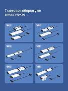 Набор аксессуаров для ванной STWORKI Стокгольм S36388BKW цвет Черный матовый Белый-7