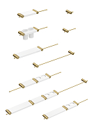 Набор аксессуаров для ванной STWORKI Стокгольм S36388GMW цвет Золото матовое Белый-9