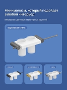 Набор аксессуаров для ванной STWORKI Стокгольм S36388GBW цвет Вороненая сталь Белый-6