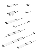 Набор аксессуаров для ванной STWORKI Стокгольм S36388GBW цвет Вороненая сталь Белый-10