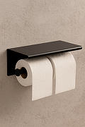 Держатель туалетной бумаги STWORKI Хельсинки S33350BK двойной цвет Черный матовый-5