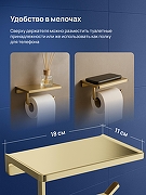 Держатель туалетной бумаги STWORKI Эстерсунд S31345GM цвет Золото матовое-2