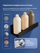 Металлическая полка STWORKI Стокгольм S36375BK цвет Черный матовый-3