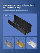 Металлическая полка STWORKI Стокгольм S36375BK цвет Черный матовый-5