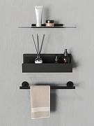 Металлическая полка STWORKI Стокгольм S36375BK цвет Черный матовый-8