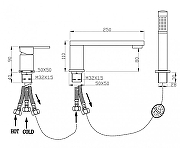 Смеситель на борт ванны Grocenberg GB6008NK цвет Никель-1