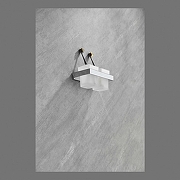 Стакан для зубных щеток Grocenberg AC0022CR двойной цвет Хром-1