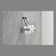 Стакан для зубных щеток Grocenberg AC0022CR двойной цвет Хром-3