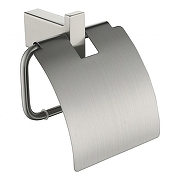 Держатель туалетной бумаги Grocenberg AC0029NK с крышкой цвет Никель