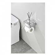 Держатель туалетной бумаги Grocenberg AC0050CR с полкой цвет Хром-7