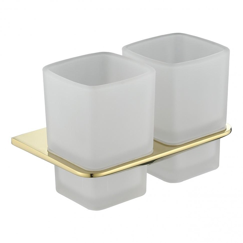 Стакан для зубных щеток Grocenberg AC0056GO двойной 