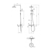Душевая система Grocenberg GB7099GL цвет Золото брашированное-1