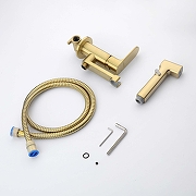 Гигиенический душ со смесителем Aquatek Альфа AQ1919BG цвет Золото шлифованное-7