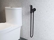 Гигиенический душ со смесителем Aquatek Альфа AQ1919MB цвет Черный матовый-1