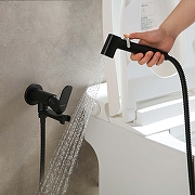 Гигиенический душ со смесителем Aquatek Альфа AQ1919MB цвет Черный матовый-4