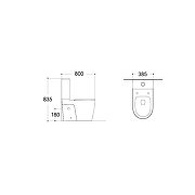 Унитаз компакт Aquatek AQ2213-00 цвет Белый с бачком и сиденьем Микролифт-9