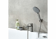 Смеситель на борт ванны Aquatek Альфа AQ1944BGM цвет Оружейная сталь-1