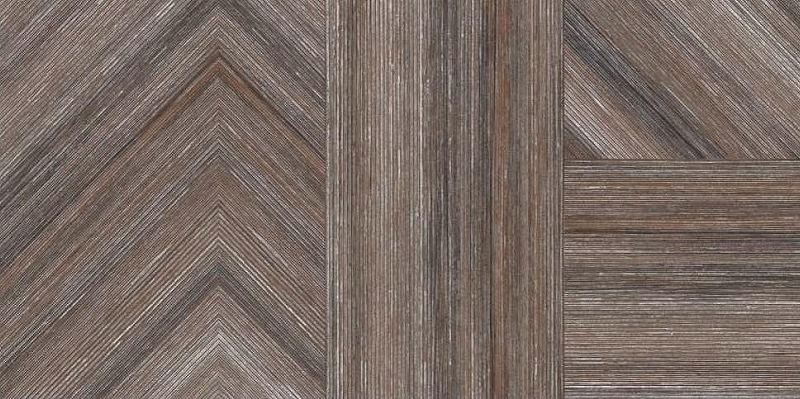 Керамогранит ITC Ceramic FORKED Wood Choco Carving Карвинг 