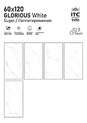 Керамогранит ITC Ceramic GLORIOUS White Glossy Белый Полированный 60x120 см-3