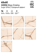Керамогранит ITC Ceramic MOON Onyx Crema Sugar Бежевый Лаппатированный 60x60 см-2