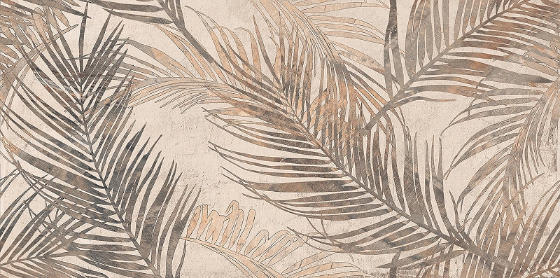 Керамогранит Infinity Ceramica MUSCATEL Avorio Leaf Sleek Бежевый Карвинг 