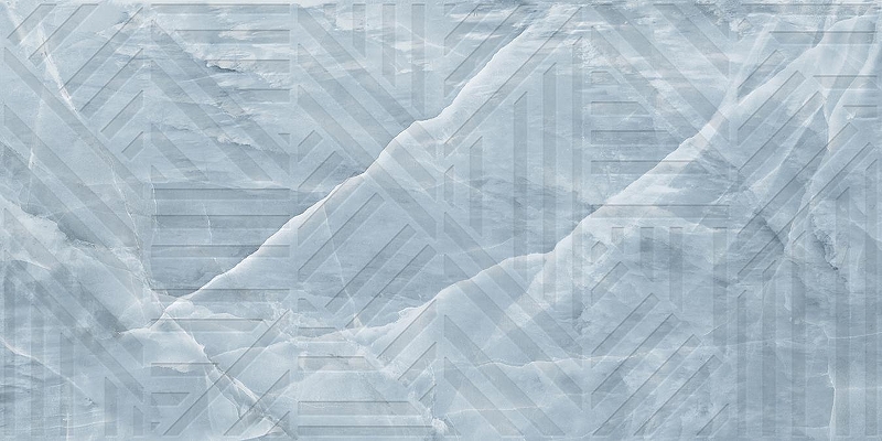 Керамогранит Infinity Ceramica OPAL Decor Mint Blue Lush Plus Голубой Карвинг 