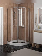 Душевой уголок WellWant Aura 90х90 WWDUSP90C профиль Хром глянцевый стекло прозрачное-1