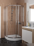 Душевой уголок WellWant Aura 90х90 WWDUSP90C профиль Хром глянцевый стекло прозрачное-3