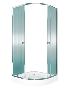 Душевой уголок WellWant Aura 90х90 WWDUSP90C профиль Хром глянцевый стекло прозрачное-4