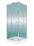 Душевой уголок WellWant Tesoro 80х80 WWDUSP80C профиль Хром глянцевый стекло прозрачное