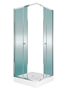 Душевой уголок WellWant Tesoro 80х80 WWDUSP80C профиль Хром глянцевый стекло прозрачное-4