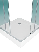 Душевой уголок WellWant Tesoro 80х80 WWDUSP80C профиль Хром глянцевый стекло прозрачное-5