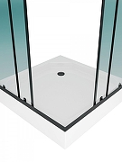 Душевой уголок WellWant Tesoro 80х80 WWDUSP80B профиль Черный матовый стекло прозрачное-4