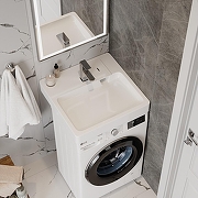 Раковина WellWant 60 WWRSH160602 на стиральную машину цвет Белый-1