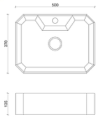 Раковина WellWant 50 WWRT1714B цвет Черный мрамор-7