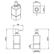 Дозатор для жидкого мыла Azario Rina AZ-130C цвет Хром-1