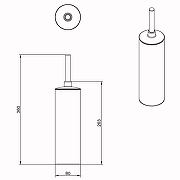 Ершик для унитаза Azario Nessy AZ-450 цвет Хром глянцевый-1