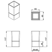 Стакан для зубных щеток Azario Rina AZ-130B цвет Хром-1