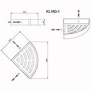 Полка корзина Azario AZ-160 угловая цвет Хром-1