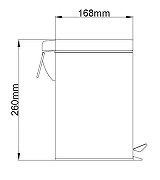 Ведро для мусора Azario AZ-301-3L цвет Хром-1