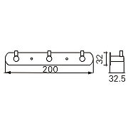 Вешалка для полотенец Azario Nessy AZ-1513 цвет Хром-1