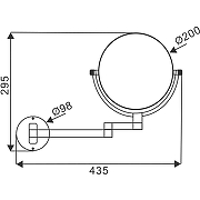 Косметическое зеркало Azario Altre AZ-211B цвет Черный матовый-1