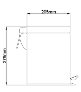 Ведро для мусора Azario AZ-301-5L цвет Хром-1