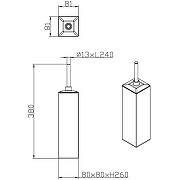 Ершик для унитаза Azario Rina AZ-451 цвет Хром глянцевый-1