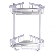 Полка корзина Azario AZ-814-2 угловая цвет Хром матовый