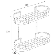 Полка корзина Azario AZ-837-2 цвет Хром-1