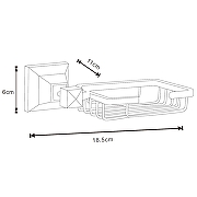 Мыльница Azario Altre AZ-96009 цвет Хром-1
