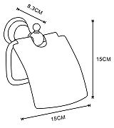 Держатель туалетной бумаги Azario Elvia AZ-91110Q с крышкой цвет Бронза-1